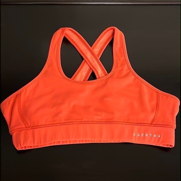Agent 84 Sports bra, pull over style, size L, criss-cross back - Picture 1 of 8